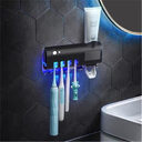 Bathroom Toothbrush Holder With Toothpaste Dispenser Electric Razor