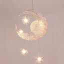 Aluminum Wire Star Moon Chandelier Restaurant Bar Bedroom