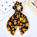 Pearl Hair Tie Broken Flower Bow Ribbon Rubber