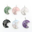 New Handmade Necklace Jewelry Moon Natural Crystal Stone