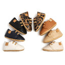 Luxury Soft Leather Baby Moccasins Shoes Newborn Rubber