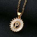 Letter Necklace Female 26 Letters Copper Inlaid Cubic