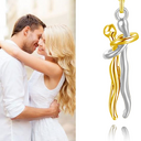 Affectionate Hug Necklace Couples Anniversary Valentine's Day Gift