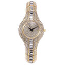 Fashion Watch With Diamonds And Colorful Stones Full