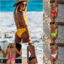 One Piece Swimsuit Backless Solid Swimwear Women Bandage