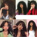 Shunfa Full-mechanical Curved Bangs Inverted Headgear Brazil Hair