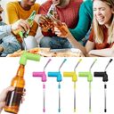 Beer Snorkel Straw Bong Funnel Slammer Double Drinking