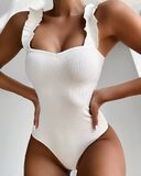 New Sexy One Piece Swimsuit Women Ruffle Swimwear