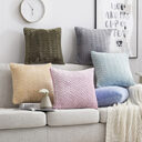 Flannel Solid Color Throw Pillow Sofa Cover Cushion