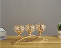 Crystal Candle Holder Geometric Wrought Iron Ornaments