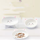 Ceramic Small Cat Face Shape Pet Food Bowl