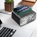 Wireless Charging Bluetooth Speaker Clock Led Alarm Audio