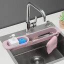 Telescopic Sink Rack Soap Sponge Holder Kitchen Sinks
