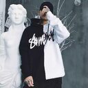 Men'S Casual Fashion Color-Blocking Sweater Long-Sleeved Sports Hooded
