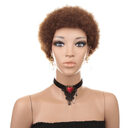 Short Human Hair Wig Natural Afri Kinky Curly