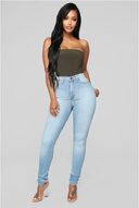Stretch Jeans Women High-Waisted Trousers