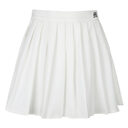 White Pleated Skirt Short Woman Elastic Waist Mini