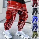 Men's Print Trousers Loose Bloomers Casual Wide-Leg Harem
