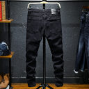 Spring And Summer New Jeans Pure Black Ripped