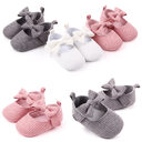 Bowknot Woolen Knit Baby Shoes Moccasins Princess