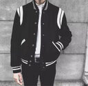 Aviator Wool Jacket Spring And Autumn Black White