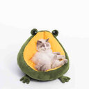 Frog Nest Winter Warm Semi-Enclosed Pet Bed Cat
