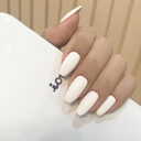 Frosted Short Ballet Wear Finished Fake Nails Solid