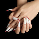 Rose Gold And Beveled Edge French Manicure