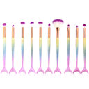 10 Mermaid Makeup Brushes Colorful Fish Scales Eye