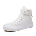 High-Top Canvas Shoes Women All Black Velcro Sports