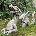 Large Dragon Gothic Garden Decor Statue Castle Moat