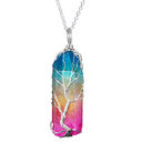 Dyed Natural White Crystal Column Tree Of Life