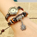Genuine Leather Bracelet Watch Retro Beaded Yiwu Jewelry