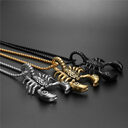 Scorpion Pendant Necklace 316L Stainless Steel Men Chain