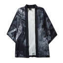 Demon Printing Cardigan Men Cosplay Obi Male Yukata