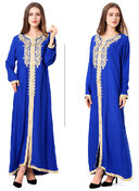 Muslim Embroidered Lace Dress