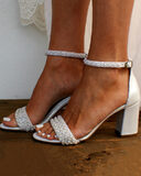 Satin-Colored Women S Shoes With One Strip Sandals