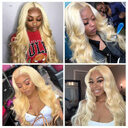 Blonde Lace Front Wig Transparent Frontal Pre Plucked