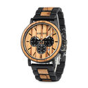 Bobo Bird Wood Watch Quartz Three Eye Multifunctional