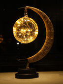 Led Lamp Stars Moon Night Light Rattan Ball
