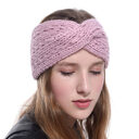 Acrylic Thick Wool Knitted Headband Diagonally Crossed Hair