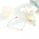 JeeMango Cubic Zirconia Anklet Foot Jewelry Rose Gold