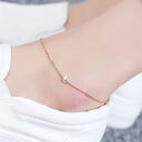 Ustar Simple Stainless Steel Chain Anklets For Women