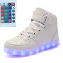 High-top LED Luminous Shoes Remote Control Light Square