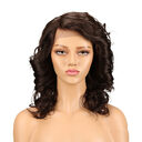 Real Hair Headgear Women Stitch Lace Wig Long