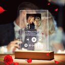 Customizable Photo Music Album Cover Night Light Carved