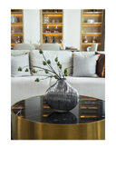 Silver Striped Glass Vase Flower Arrangement Hydroponic Accessories