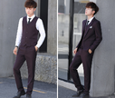 Men'S Three-Piece Korean Style Self-Cultivation Groomsmen Suits