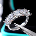 New Fashion Round Diamond Ring Zircon
