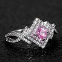 Creative Cross-wound Diamond Zircon Ring